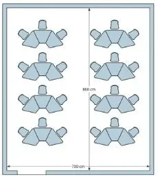 VERSTELBARE TAFEL VATRAP (Veiligheidsrood, Oranje, 850, Verstelbare stalen voeten).webp