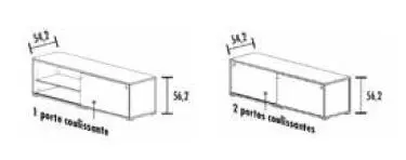 [CRTAK1600G15001PCAC] BUREAU TAK BUREAU MET CREDENCE (licht acacia, Links, 160 cm, 150, 1 schuifdeur).webp