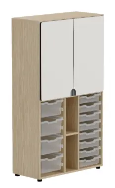 Kast DOT HT 159cm met 2 deuren in bovenste deel