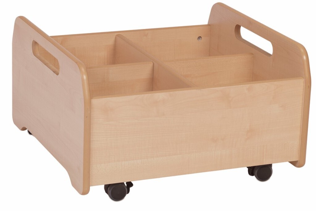 MOBIEL OPBERGBAK VOOR PLATEN/CDS -HOUT