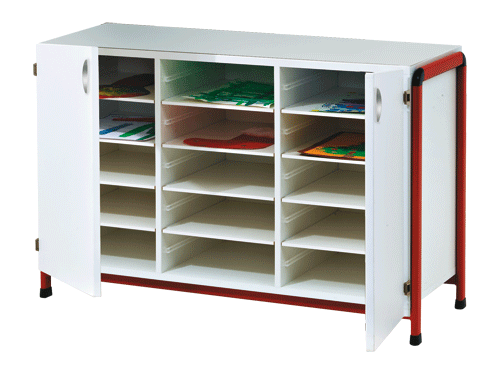 OPBERGBLOK B15.POAP MET 15 VAKKEN MET KLAPDEUREN