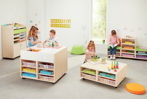 [9083092] MOBIEL DRESSOIR  FLEXI-2KOLOMMEN MET ELKE 2 LEGPLANKEN HT 65CM