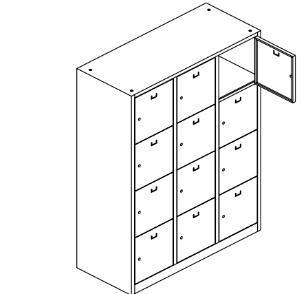LOCKER AXEDIS 12 VAKKEN