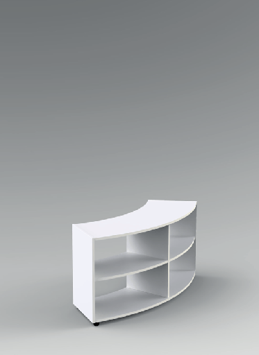 OPEN GEBOGEN MEUBEL MET VAKKEN -VAS