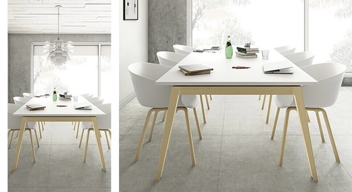 VERGADERTAFEL BORN - HOUTEN ONDERSTEL