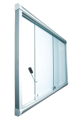 VITRINEKAST LEADER MET SCHUIFDEUREN