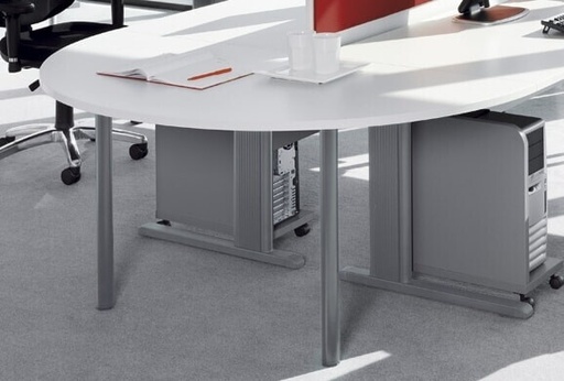 AANBOUWTAFEL HALF ROND TRIO -2 POTEN -D80CM