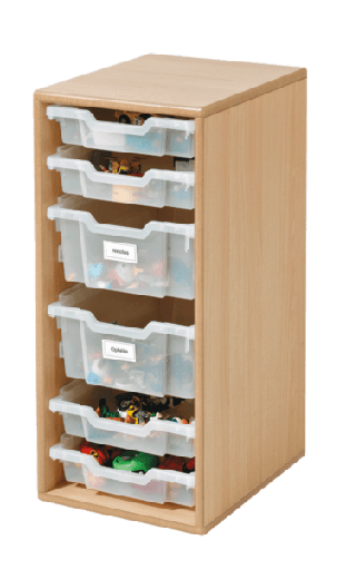 OPBERGBLOK VOOR PLASTIC BAKKEN - 1 KOLOM