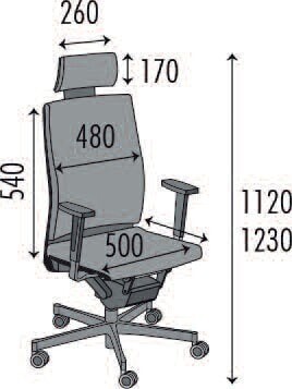 [LUCCA] BUREAUSTOEL LUCCA