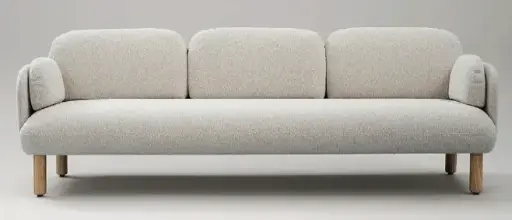 [CANAPE MYAMI 3 PLACE STRUCTURE ET PIEDS BOIS MASSIF FRENE TISSUS BERTA] MYAMI BANK 3-ZITS STOF BERTA